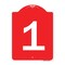 Signmission Designer Series Sign-Sign W/ Number 1, Red & White Aluminum Sign, 18" x 24", RW-1824-22898 A-DES-RW-1824-22898 - alternate 1